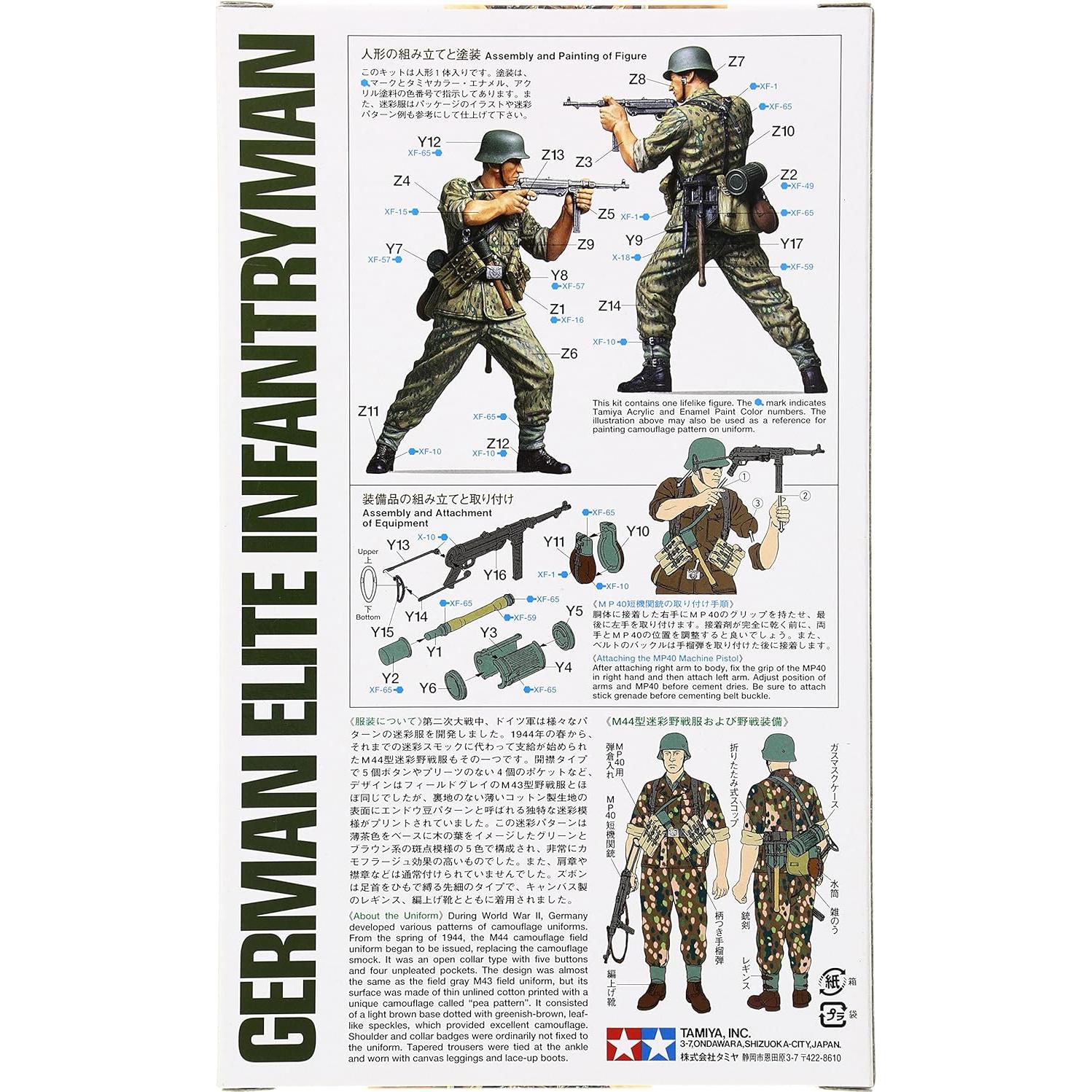 Tamiya 1:16 Modelo Infantería Alemana WWII con Ametralladora