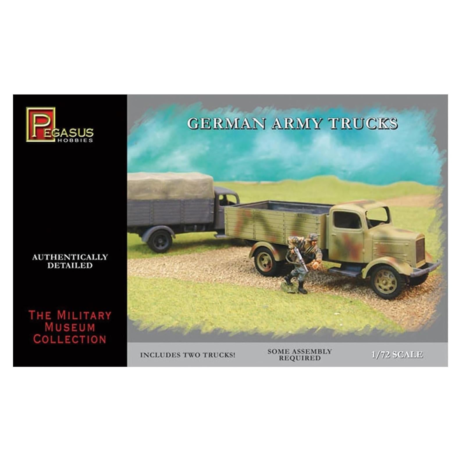 Kit de Modelo Camión Ejército Alemán Pegasus PG7610 1:72 - 2 Piezas