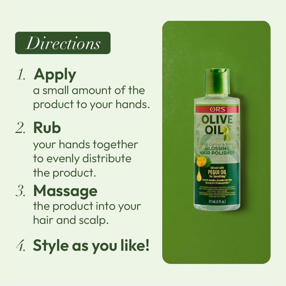 Pulidor de Cabello Anti-Frizz ORS 170g - Aceite de Oliva - 4 Unidades