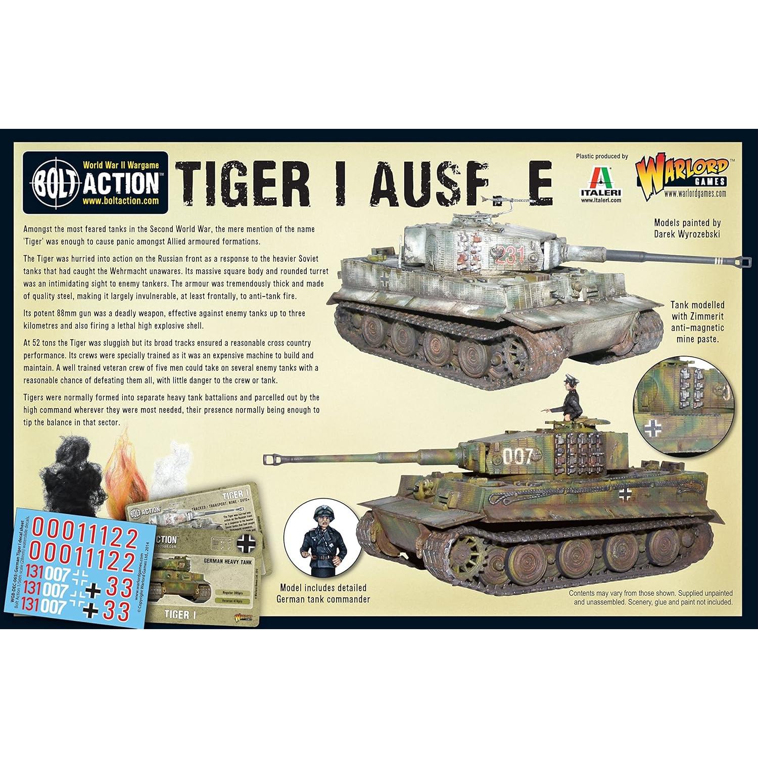 Kit de Modelo de Tanque Pesado Tiger I Warlord Games 1:56 WWII