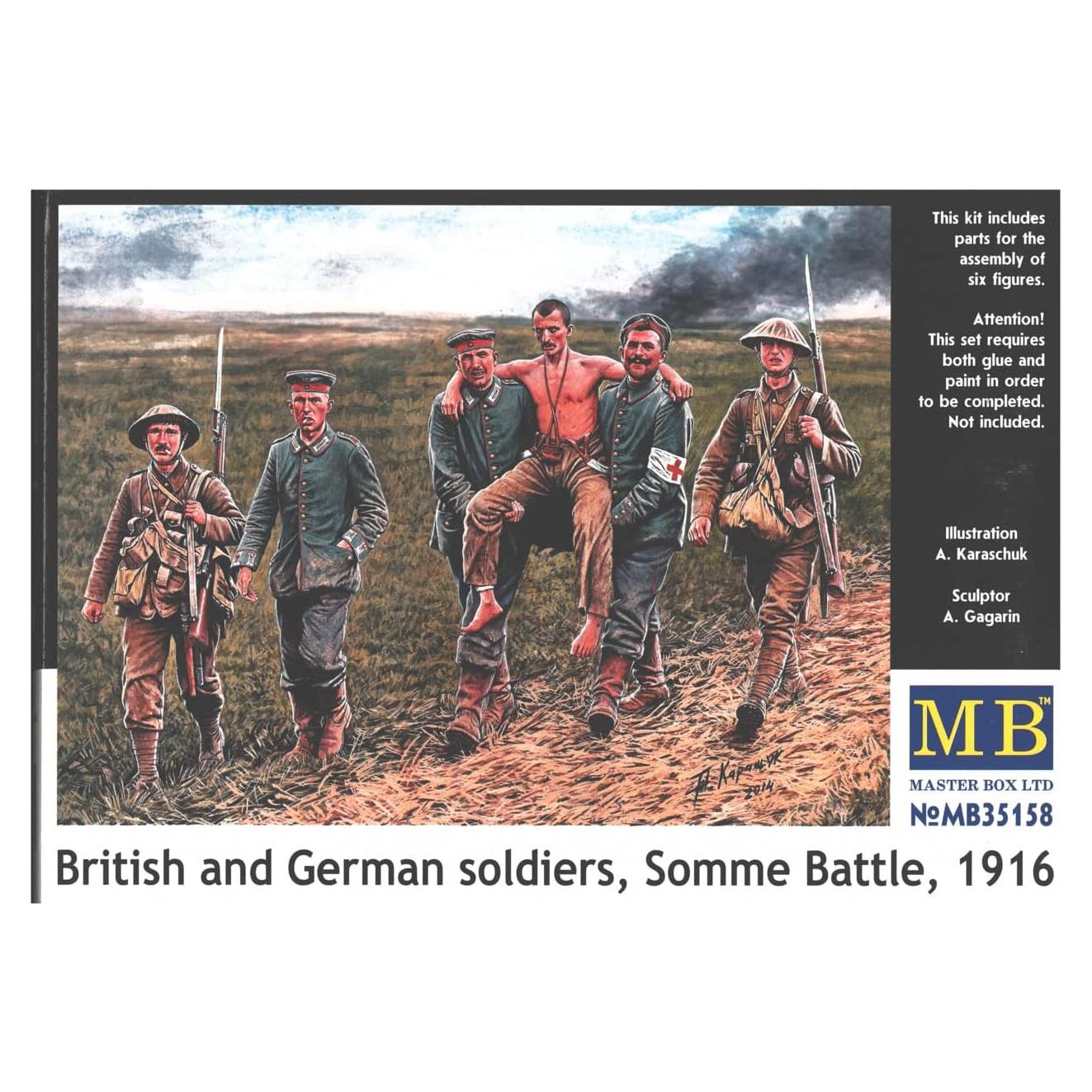 Caja Maestra Modelismo Masterbox Soldados Británicos y Alemanes 1:35