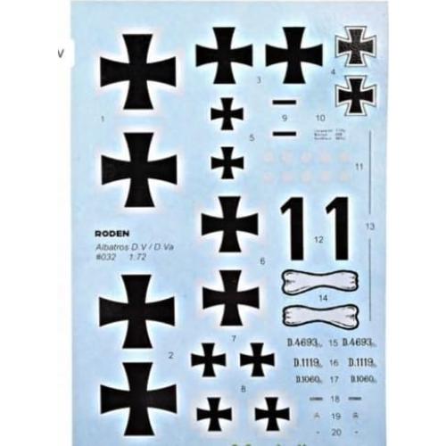 Modelo de avión Roden Albatros D.V/VA 1/72 plástico nuevo