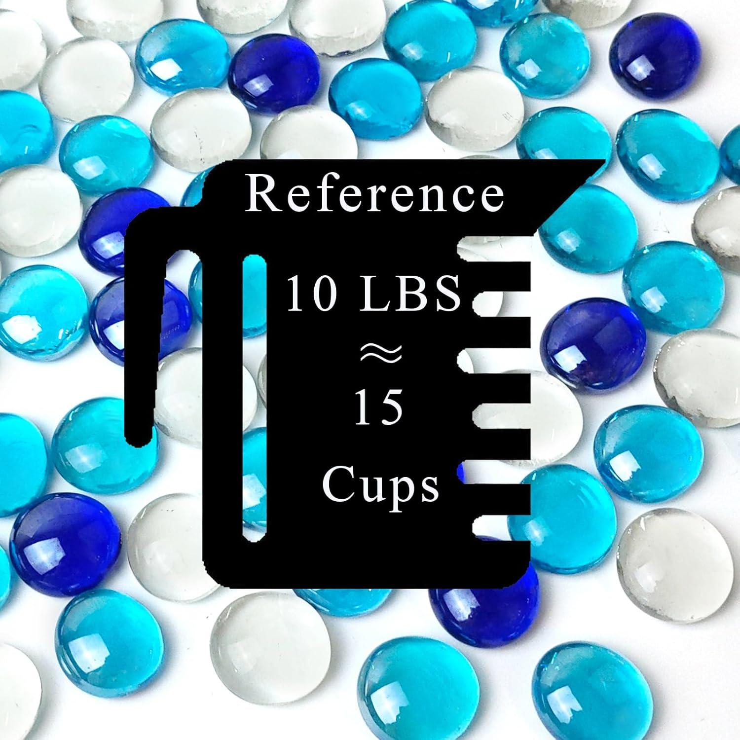 Piedras de Vidrio Decorativas FANTIAN 4.49 kg Azules Mixtas