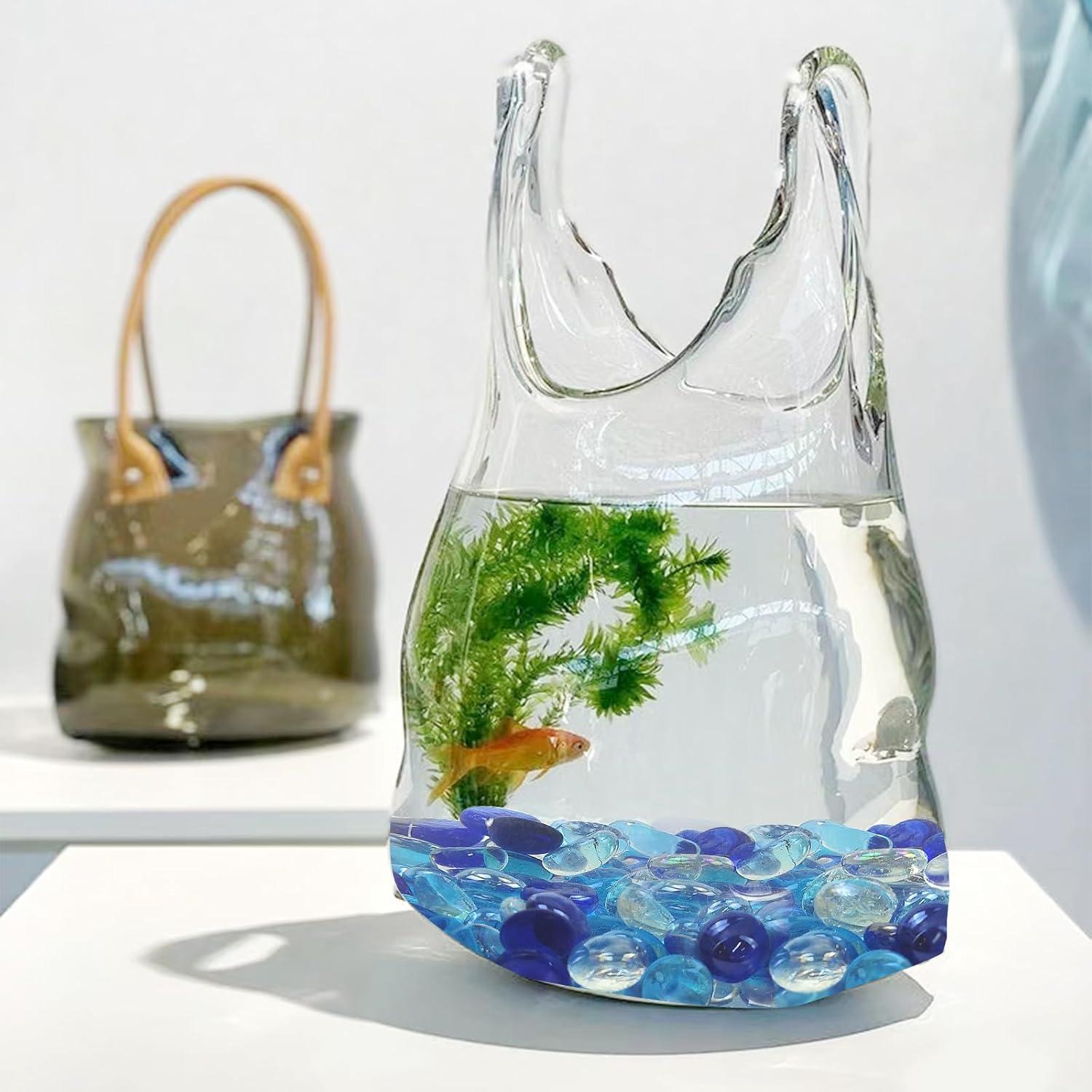 Piedras de Vidrio Decorativas FANTIAN 4.49 kg Azules Mixtas