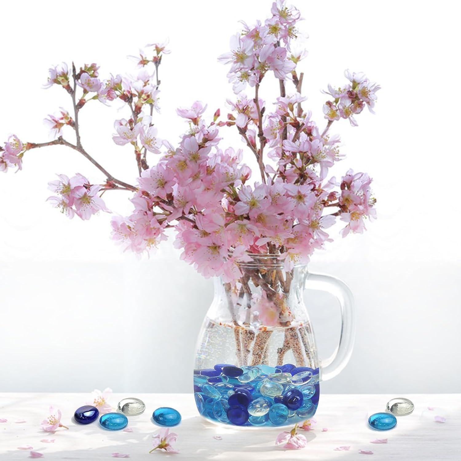 Piedras de Vidrio Decorativas FANTIAN 4.49 kg Azules Mixtas