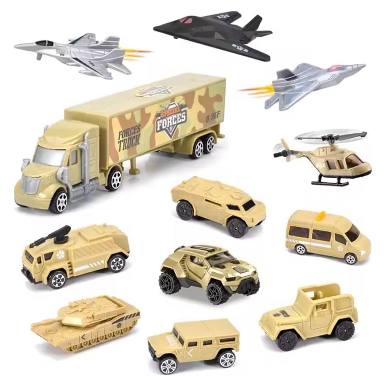 Juego de Vehículos Militares 12 Piezas Liberty Imports