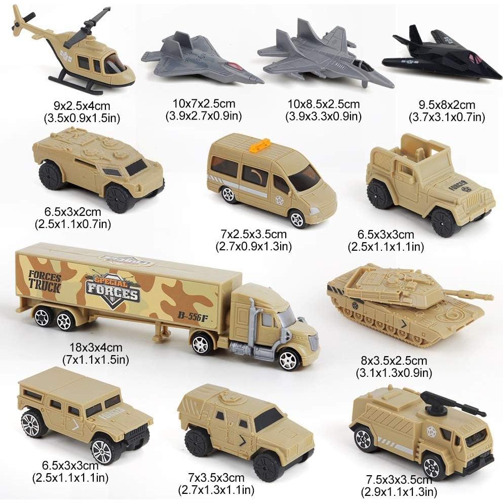 Juego de Vehículos Militares 12 Piezas Liberty Imports
