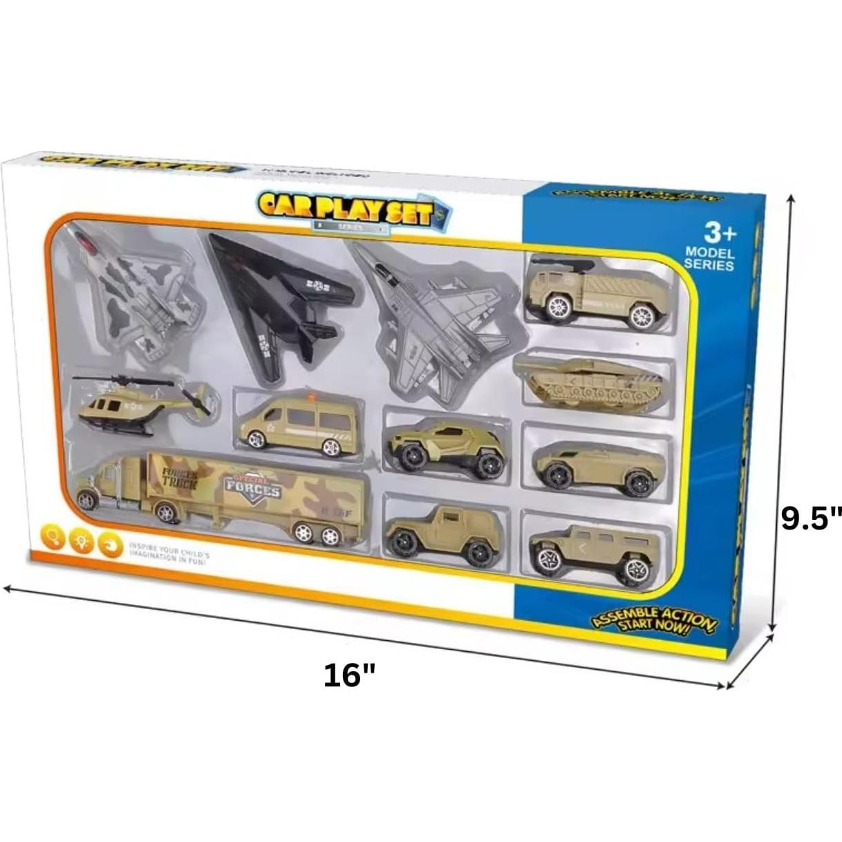 Juego de Vehículos Militares 12 Piezas Liberty Imports