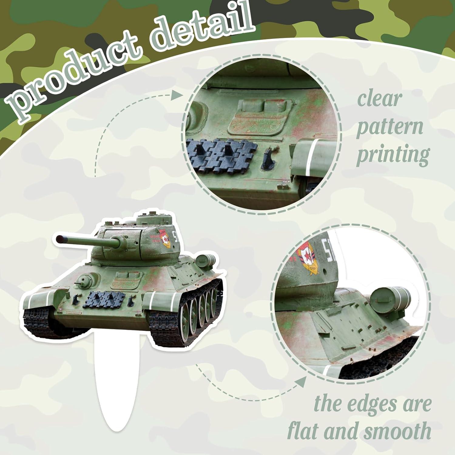 Juego de 24 Decoraciones para Cupcakes Militares LIANGSS