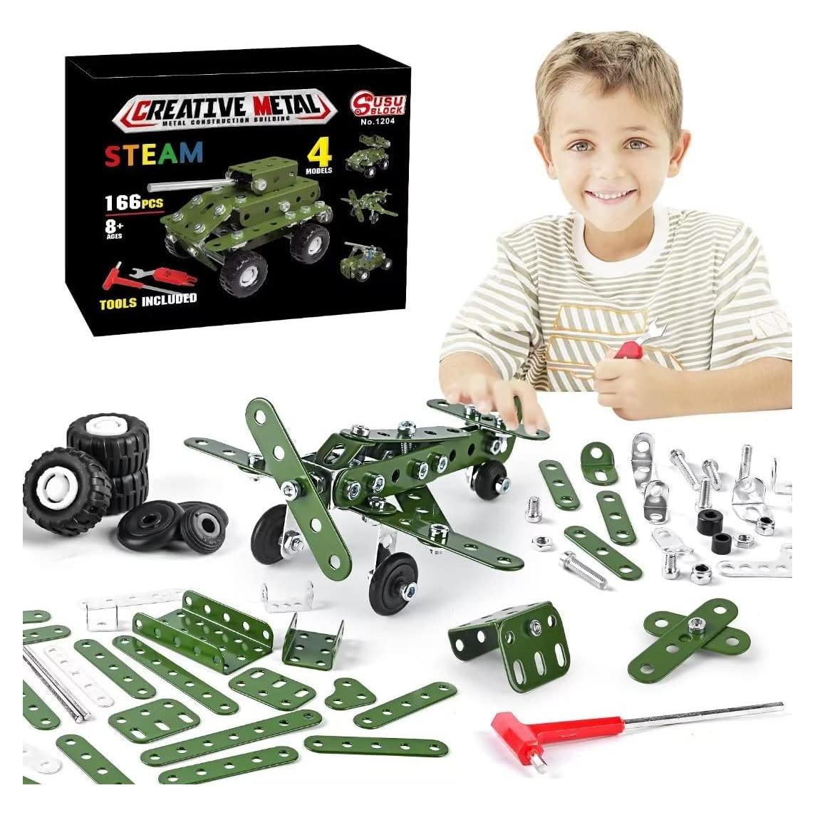 Set de Constructor Militar 166PCS Ferthor Fun - Juguetes STEM
