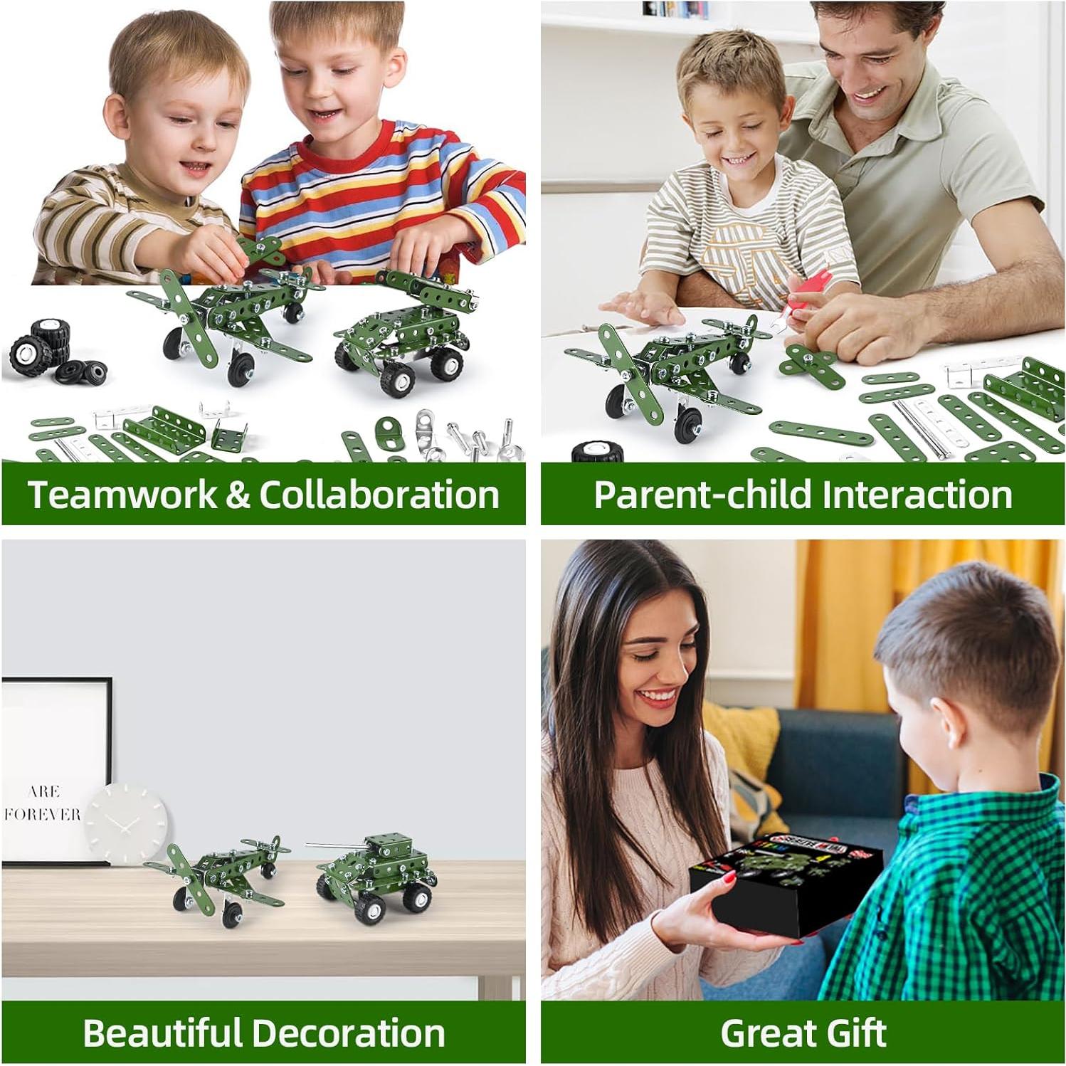 Set de Constructor Militar 166PCS Ferthor Fun - Juguetes STEM