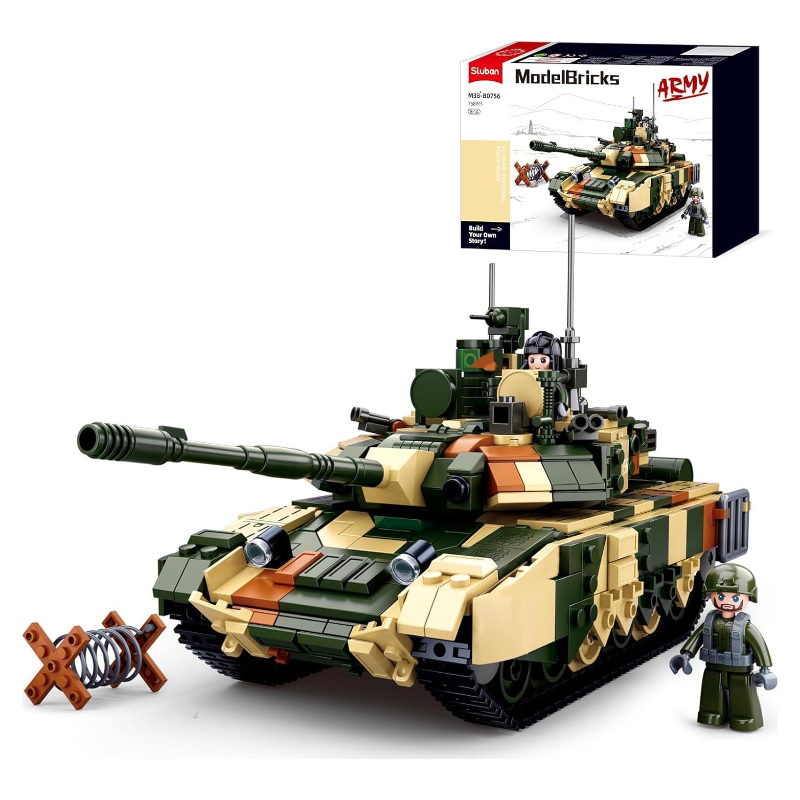 Set de Construcción Tanque T90MS Sluban 758 PCS con 2 Minifiguras