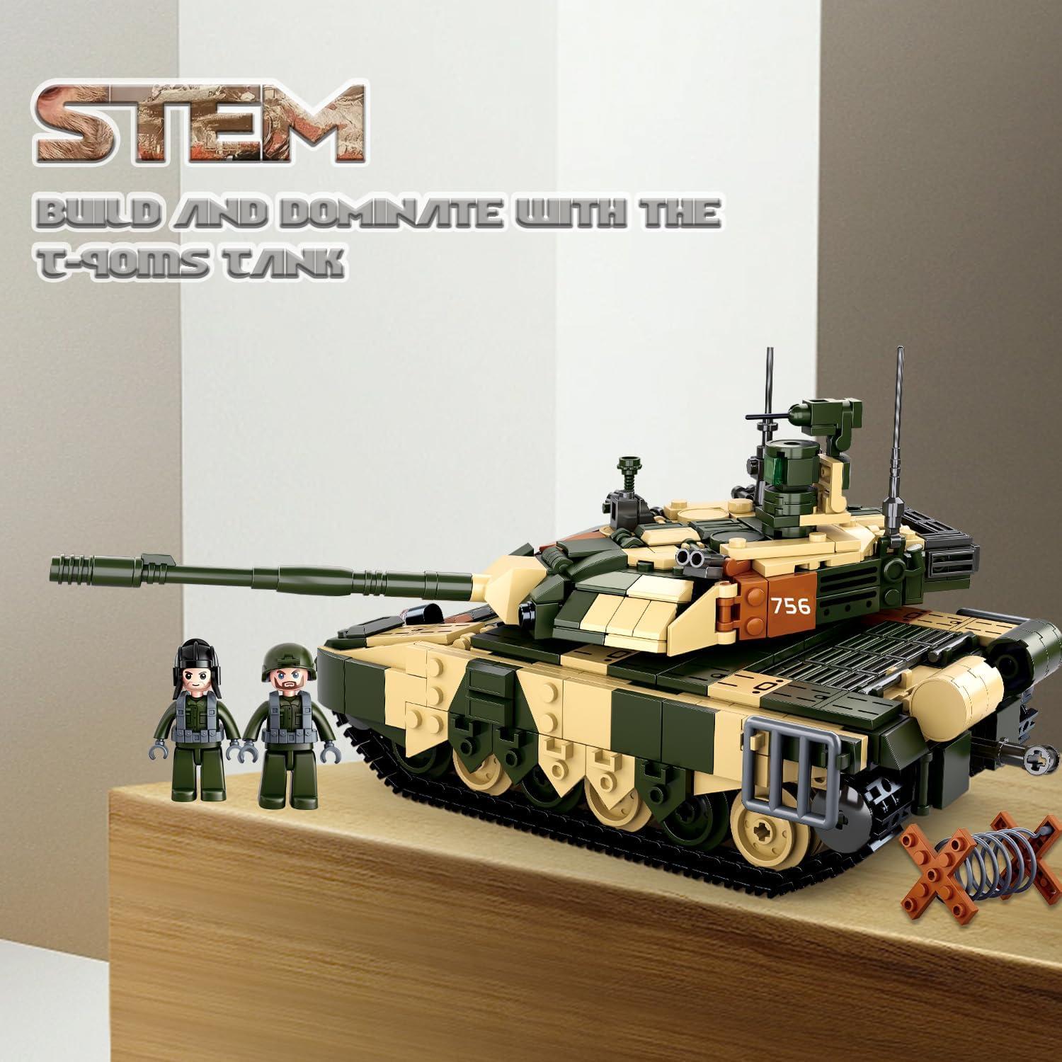 Set de Construcción Tanque T90MS Sluban 758 PCS con 2 Minifiguras