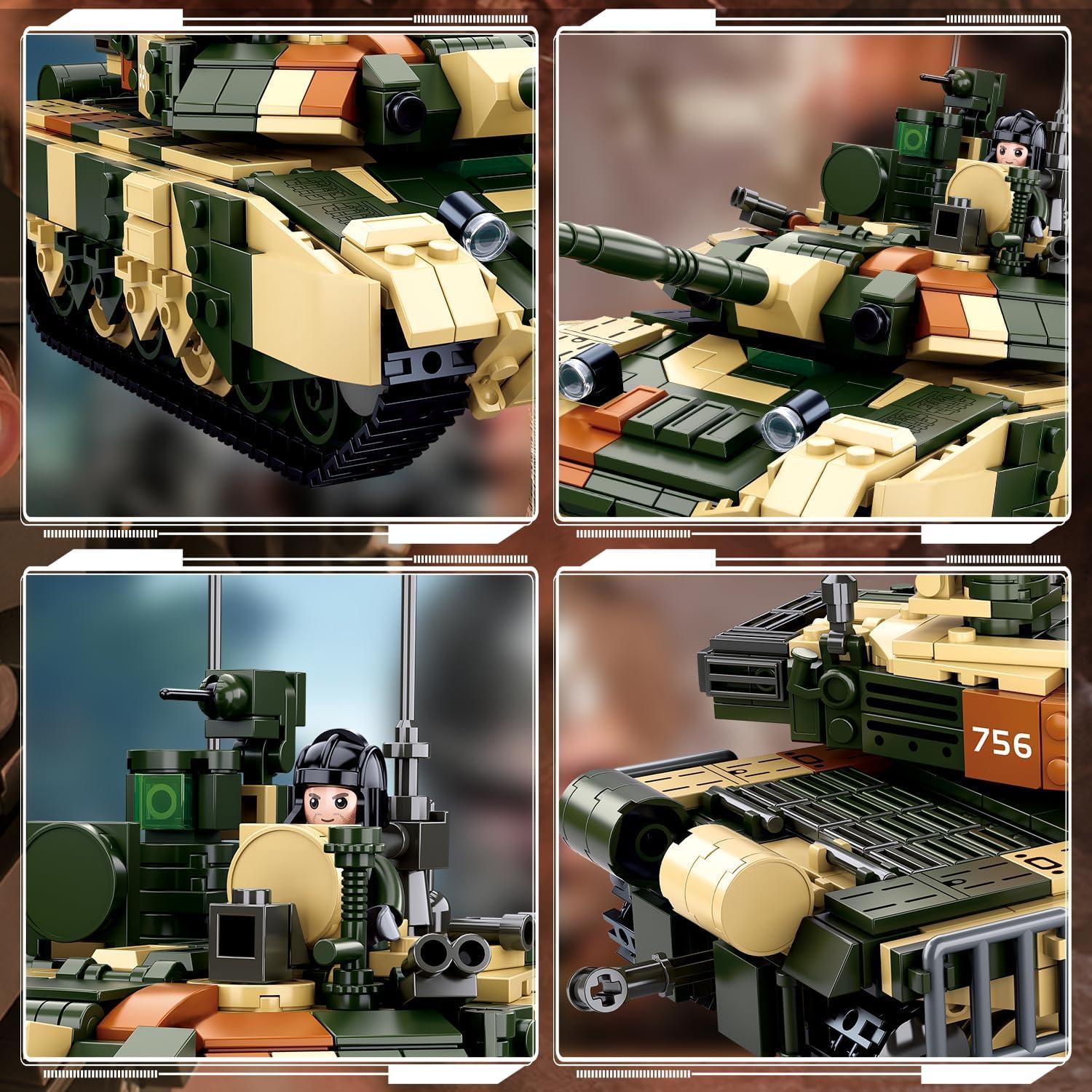 Set de Construcción Tanque T90MS Sluban 758 PCS con 2 Minifiguras