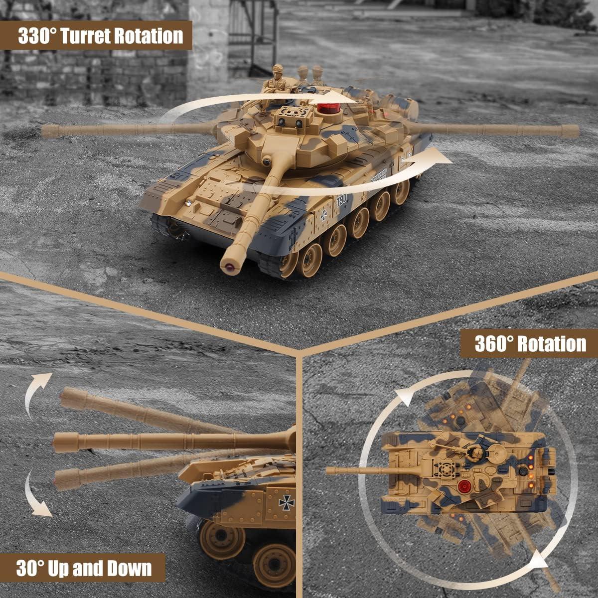 Set de Tanques de Batalla RC Fistone T90 y Leopard 1/24