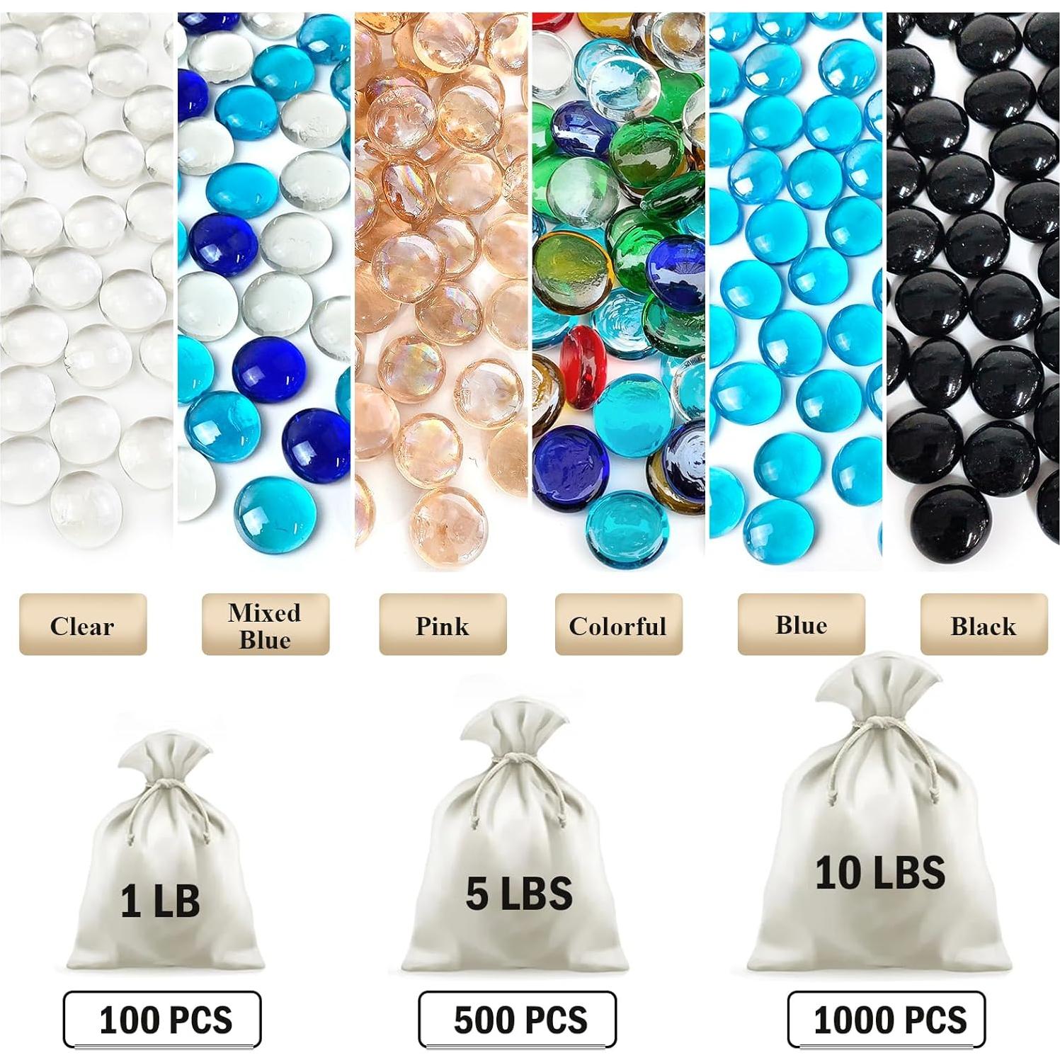 Perlas de Vidrio Rosadas FANTIAN 4,54 kg 1000 Piezas Decorativas