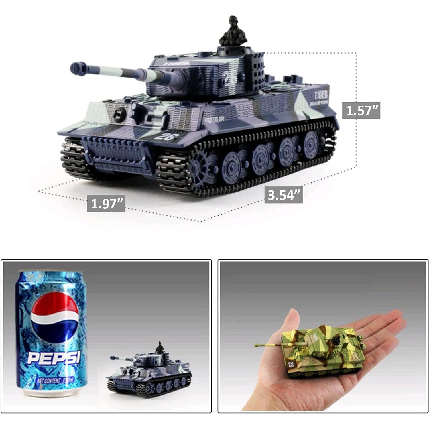 Tanque RC Cheerwing 1:72 Panzer Tigre I con Sonido y Torreta