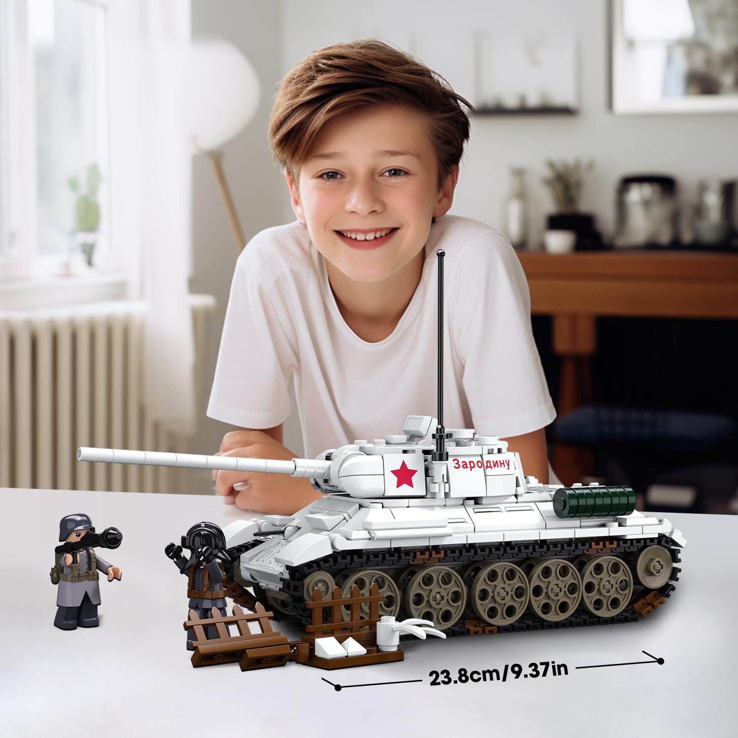 Set de Construcción Tanque T34-85 Sluban 518 Piezas con 2 Minifiguras