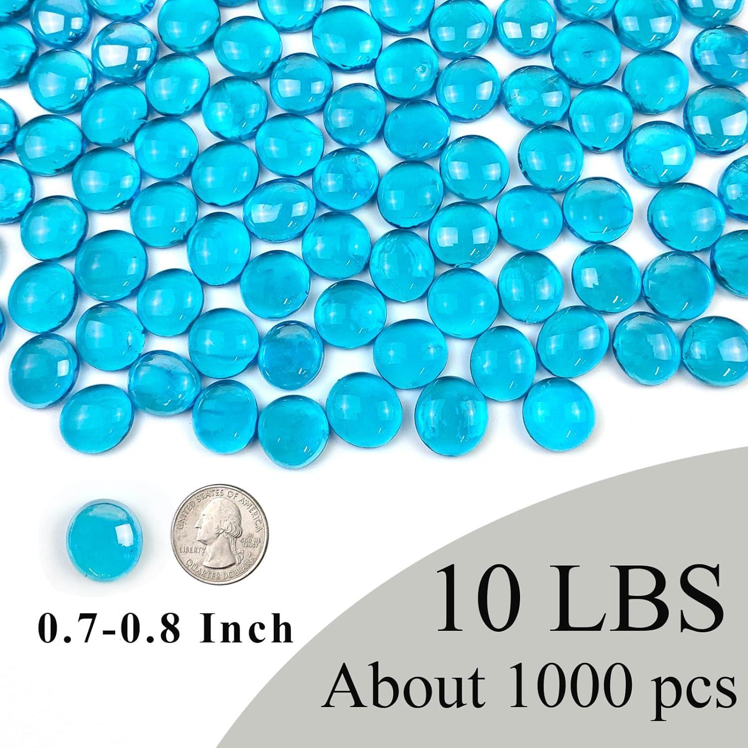 Piedras de vidrio azul FANTIAN 4.32 kg decorativas