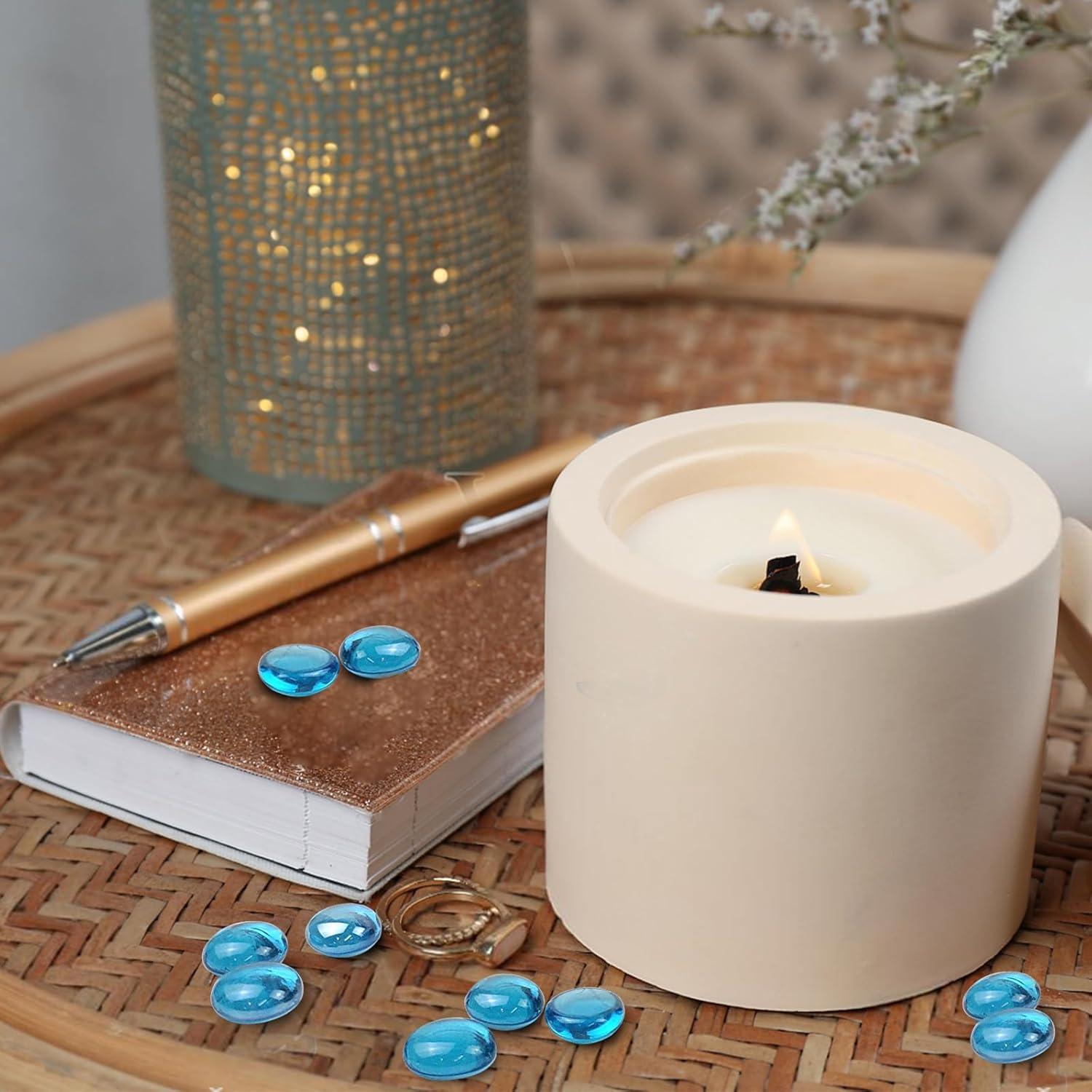 Piedras de vidrio azul FANTIAN 4.32 kg decorativas