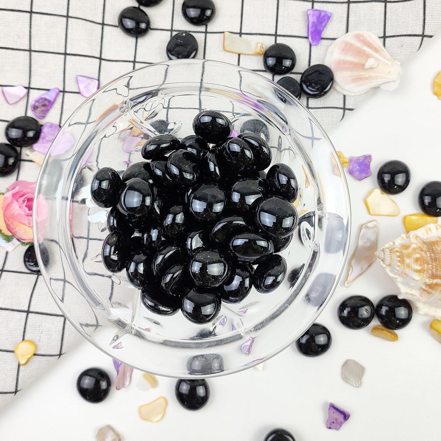 Canicas de vidrio negro FANTIAN 100 piezas 0.45 kg