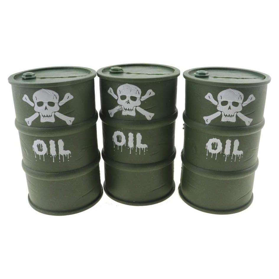 Barril de Combustible Huwaimi para Coche RC 1/10 - 3 Piezas Verdes