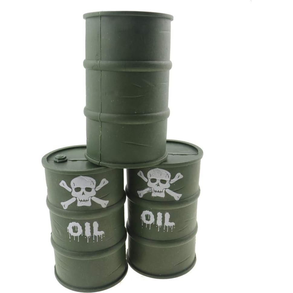 Barril de Combustible Huwaimi para Coche RC 1/10 - 3 Piezas Verdes