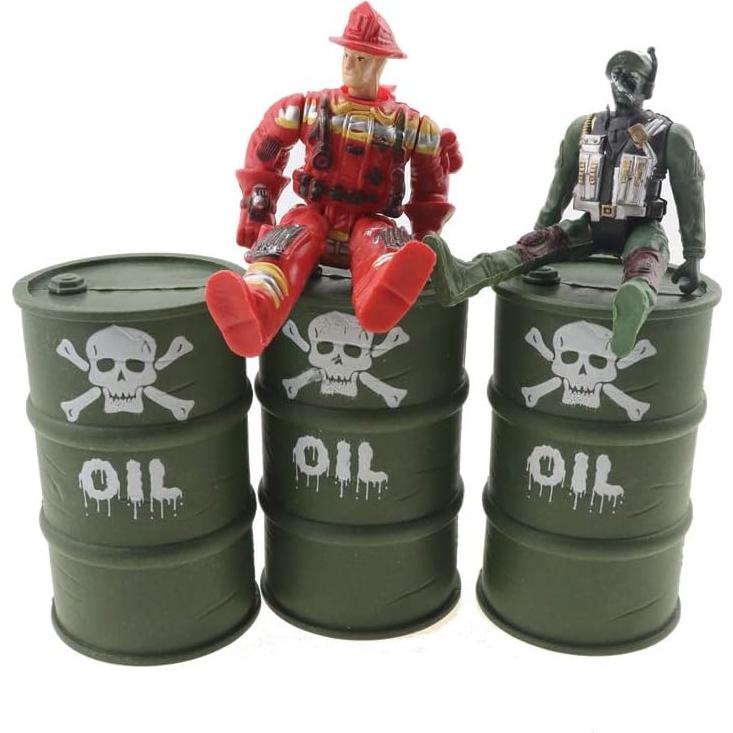 Barril de Combustible Huwaimi para Coche RC 1/10 - 3 Piezas Verdes