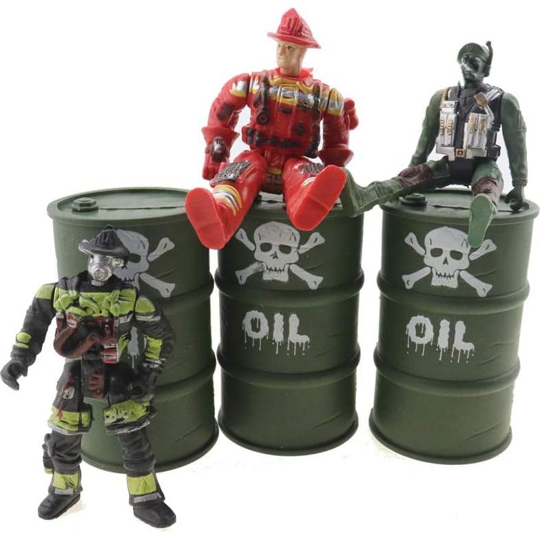 Barril de Combustible Huwaimi para Coche RC 1/10 - 3 Piezas Verdes