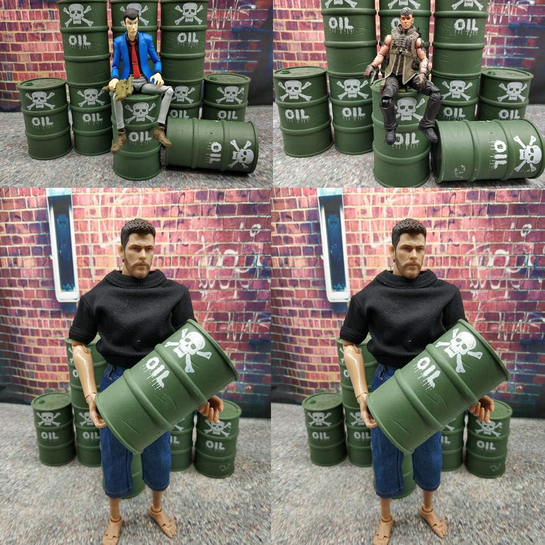 Barril de Combustible Huwaimi para Coche RC 1/10 - 3 Piezas Verdes