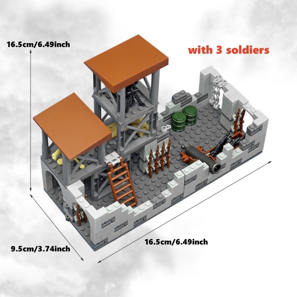 Juego de Bloques de Construcción Militar Lekaka 1224 - Fortaleza y Tanque