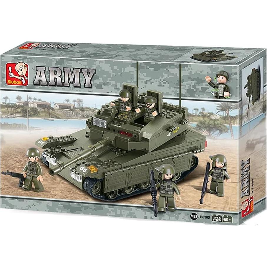 Set de Bloques de Construcción Sluban Tanque Merkava 344 Piezas