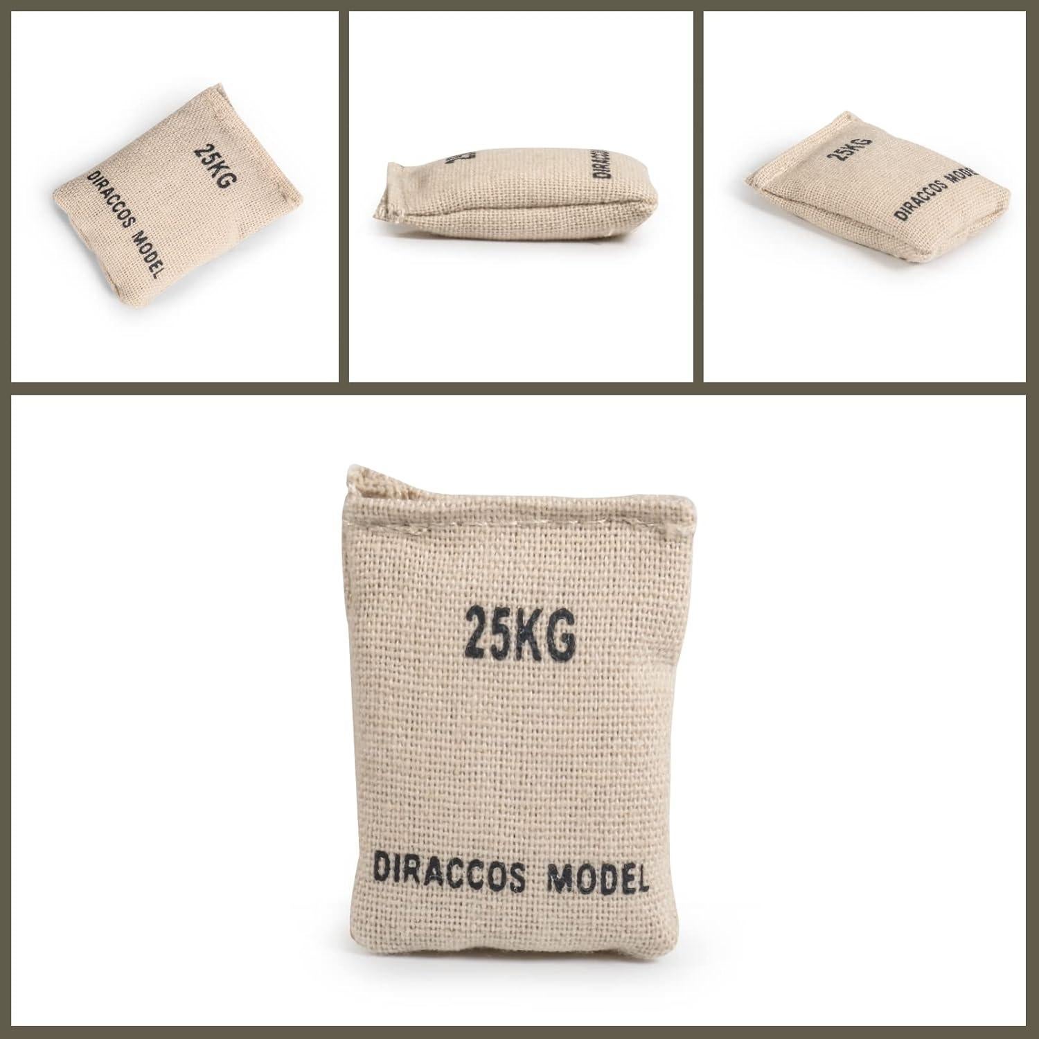 Juego de 6 Sacos de Arena Militares 1:16 DIRACCOS para Modelos RC