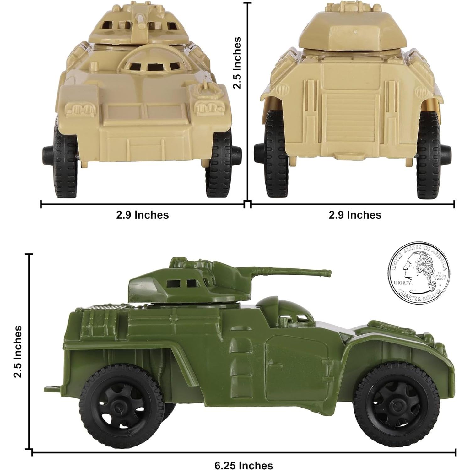 Vehículos Blindados TimMee Toy 1:32 Verde OD y Tan