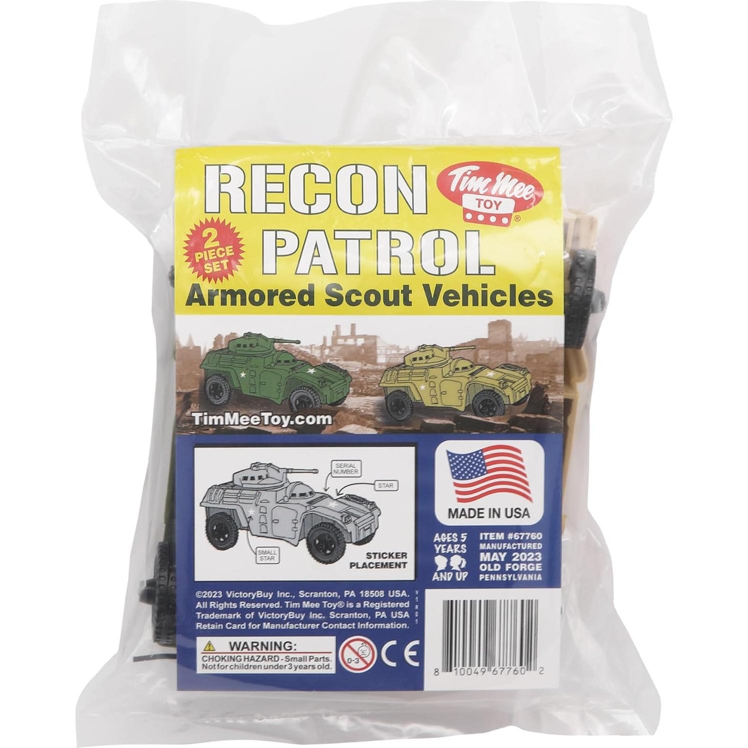 Vehículos Blindados TimMee Toy 1:32 Verde OD y Tan