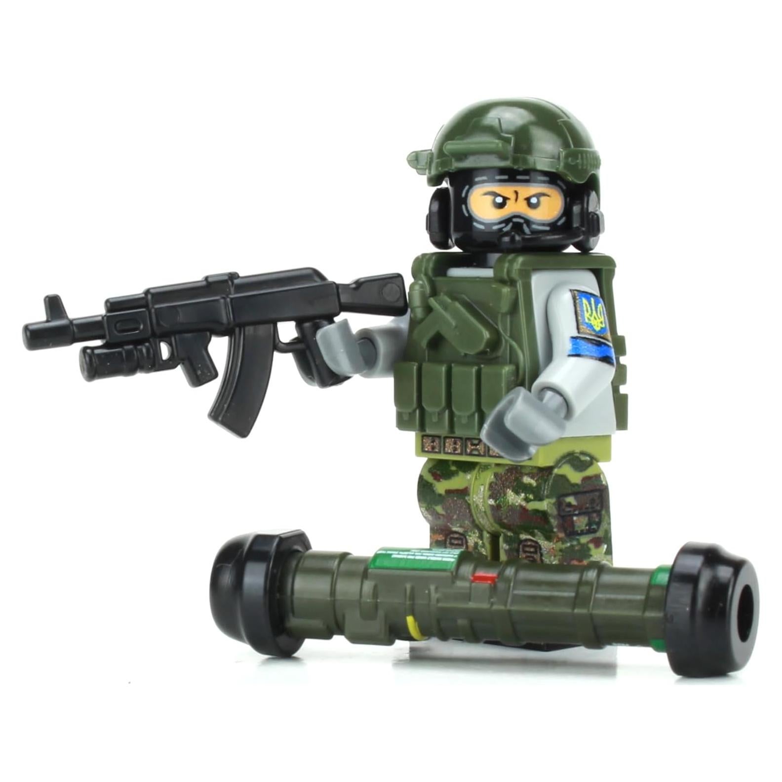 Minifigura Militar Ladrillo de Batalla Soldado Ucraniano