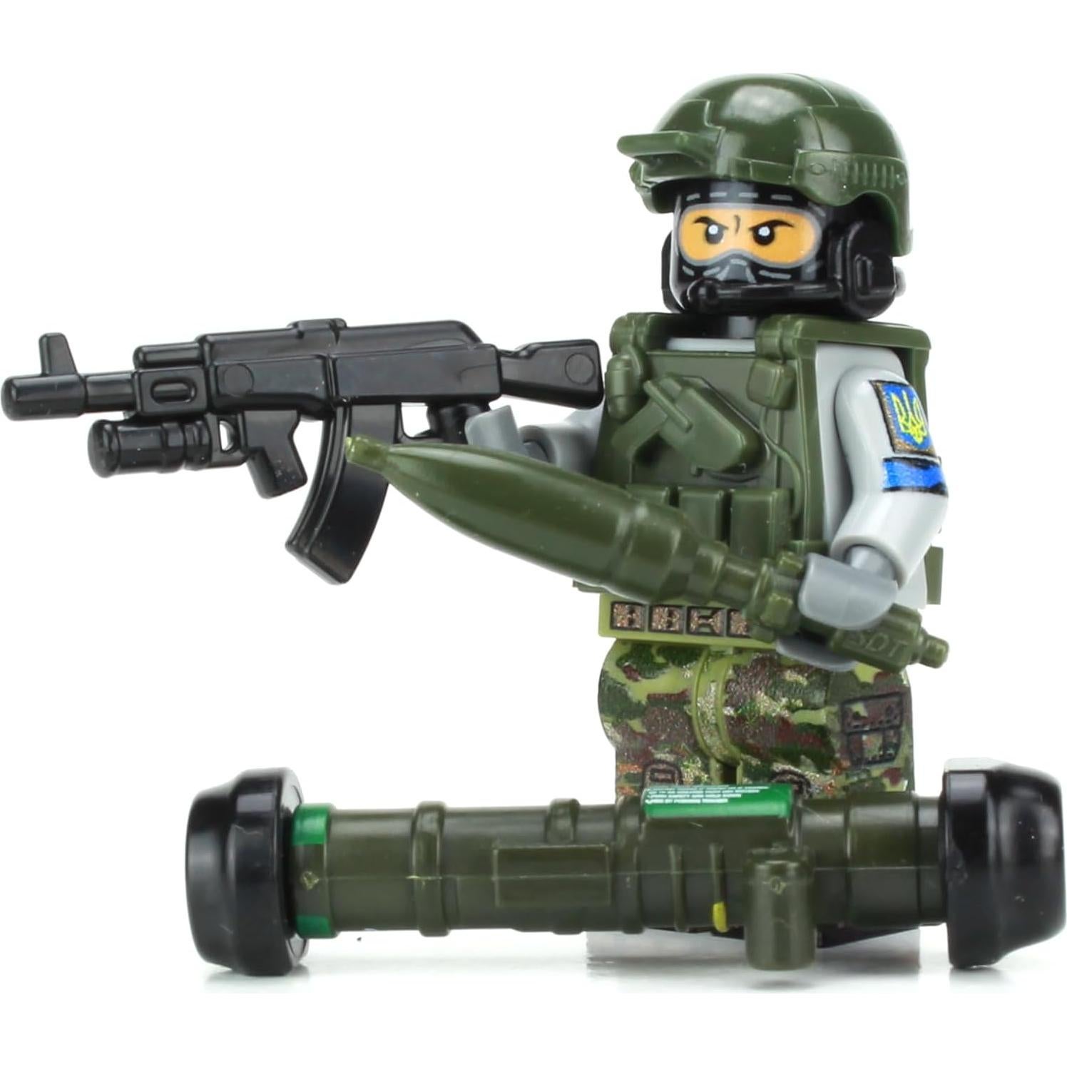 Minifigura Militar Ladrillo de Batalla Soldado Ucraniano