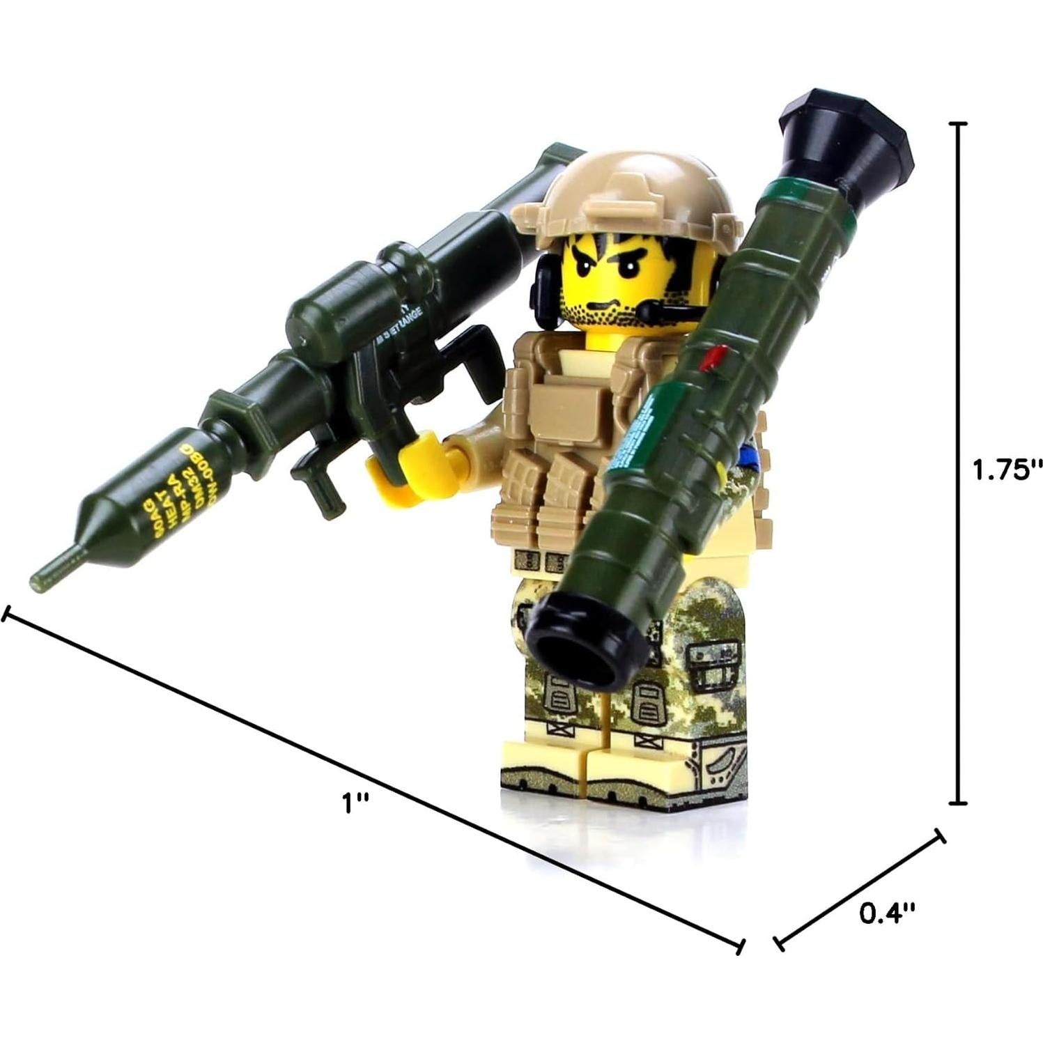 Minifigura Militar Ladrillo de Batalla Soldado Ucraniano