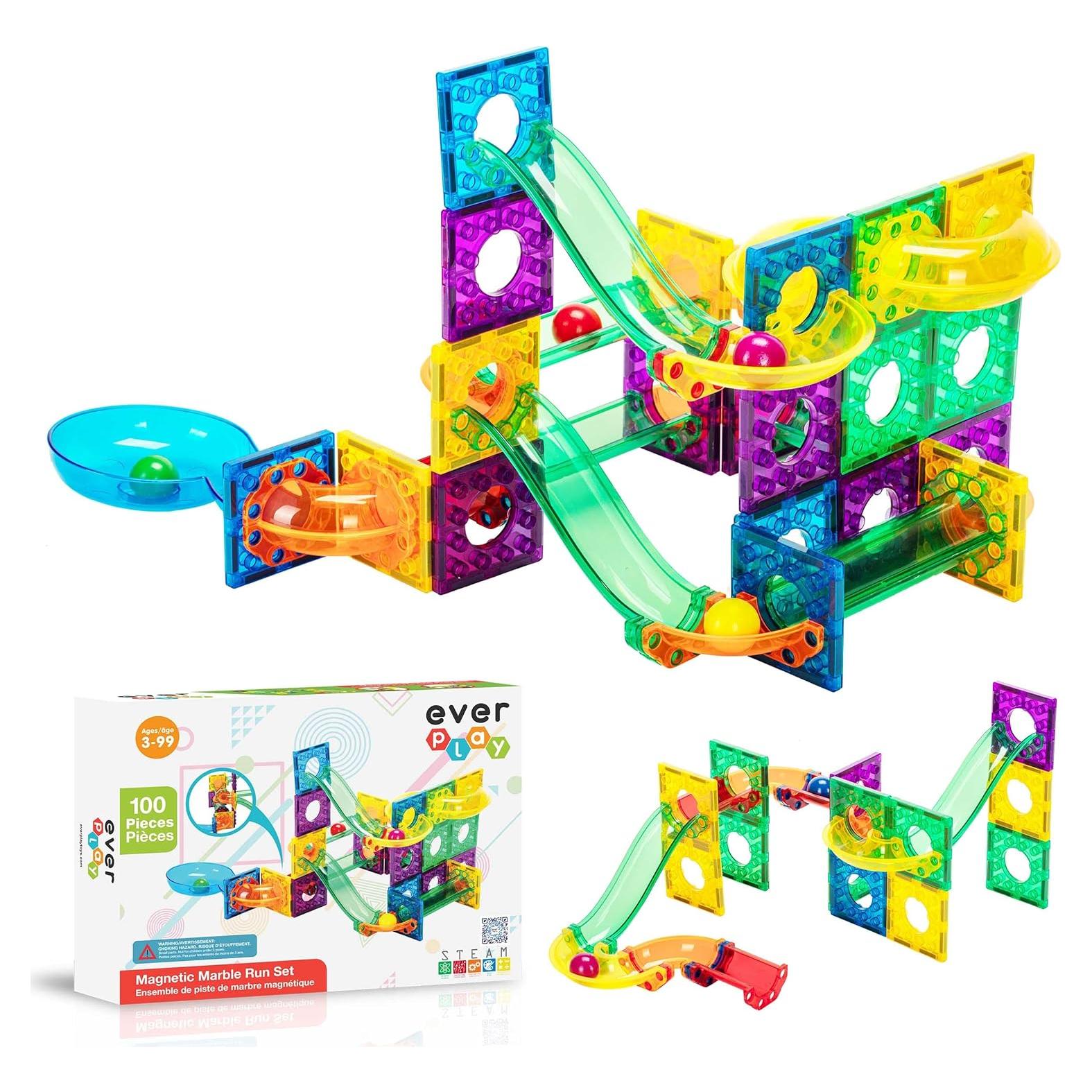 Everplay 100 Piezas Juguete Magnético de Canicas 3+