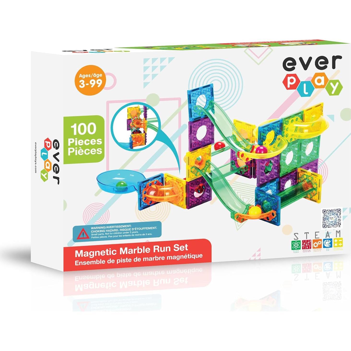 Everplay 100 Piezas Juguete Magnético de Canicas 3+
