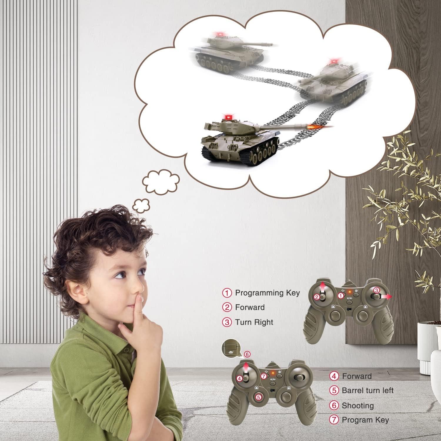 Tanque de Batalla M41A3 RC BEAURE - Control Remoto con Luces y Sonidos