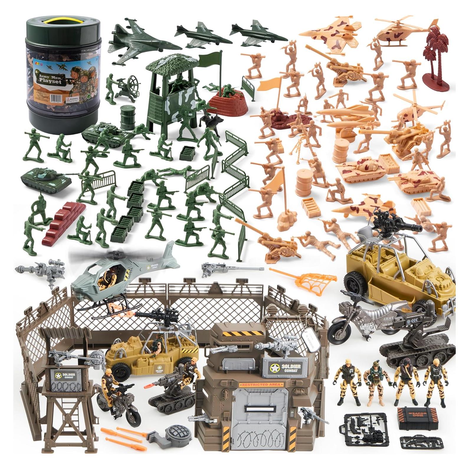 Juego de Soldados Militares JOYIN 164 Piezas con Base