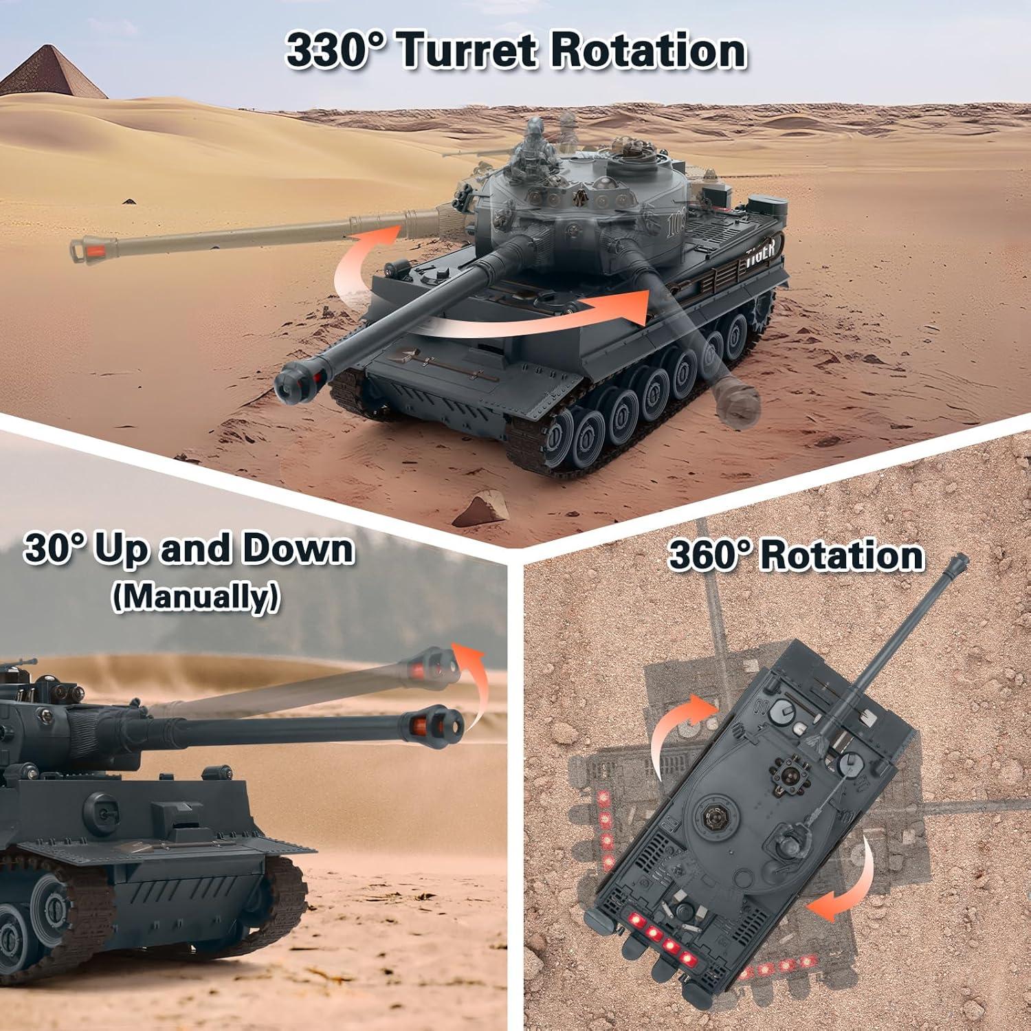 Conjunto de Tanques de Batalla RC JECAURS 1:28 M1A2 y Tigre