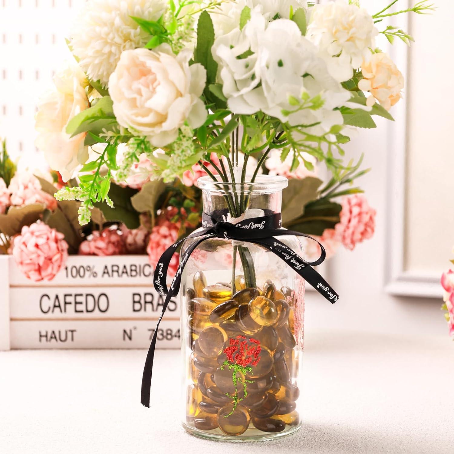 Canicas de Vidrio Planas FUTUREPLUSX 500PCS Ámbar 2,27kg