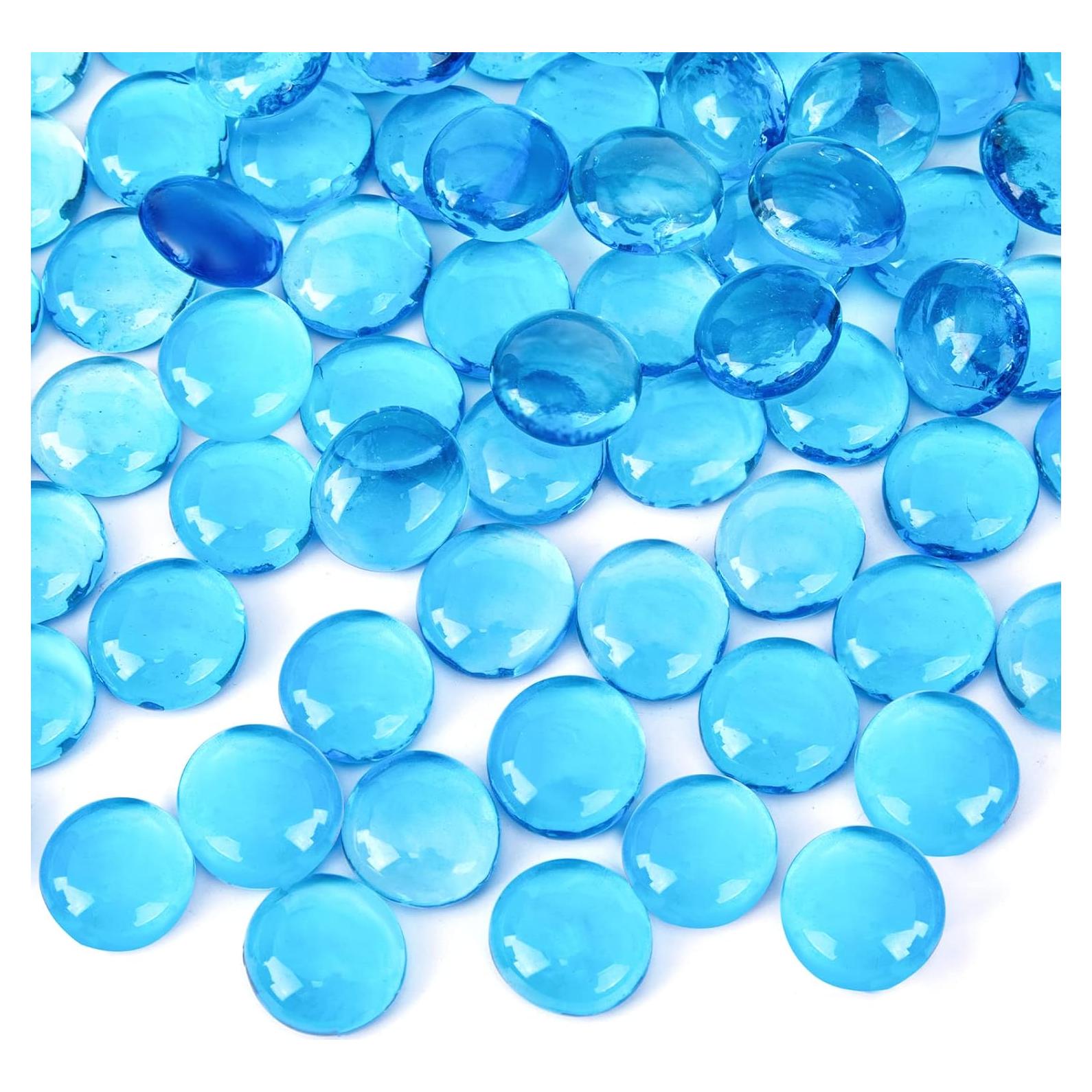 Canicas de Vidrio Planas FUTUREPLUSX 500PCS Azul 2,27kg