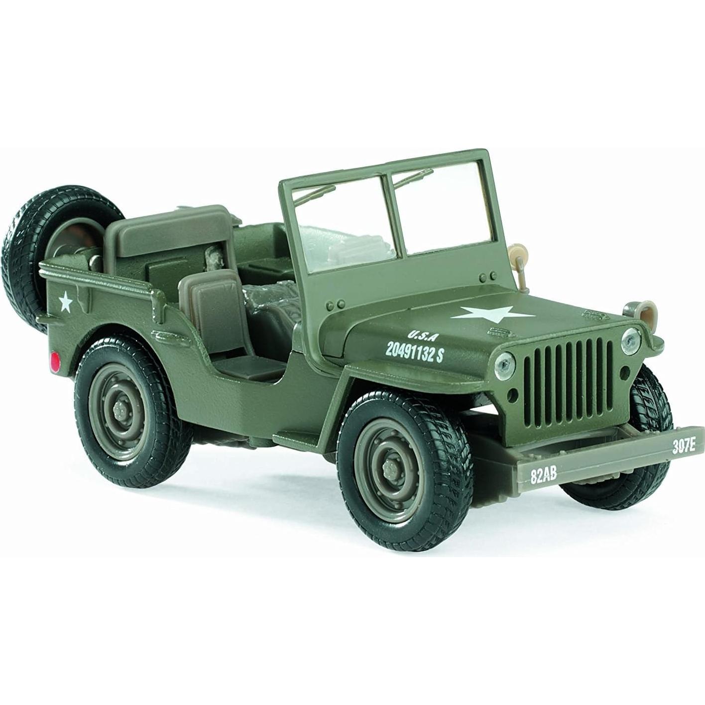 Modelo de Coche de Juguete Nuevo Ray Jeep Willys Verde Militar 1/32