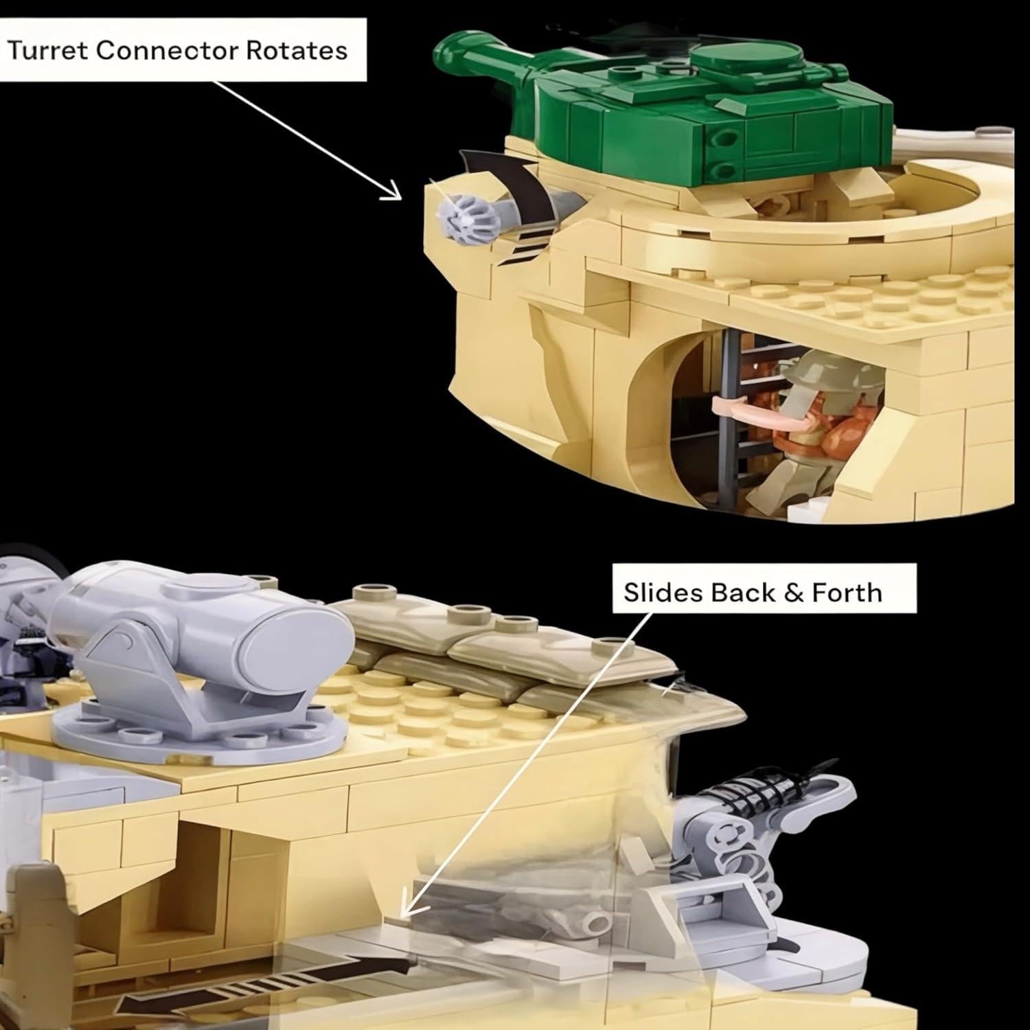 Conjunto de Construcción Militar General Jim Iwo Jima - 1,124 Piezas