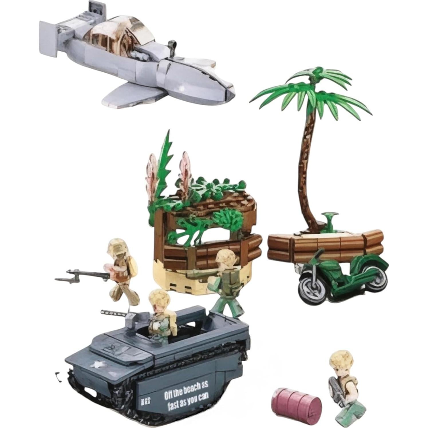 Conjunto de Construcción Militar General Jim Iwo Jima - 1,124 Piezas