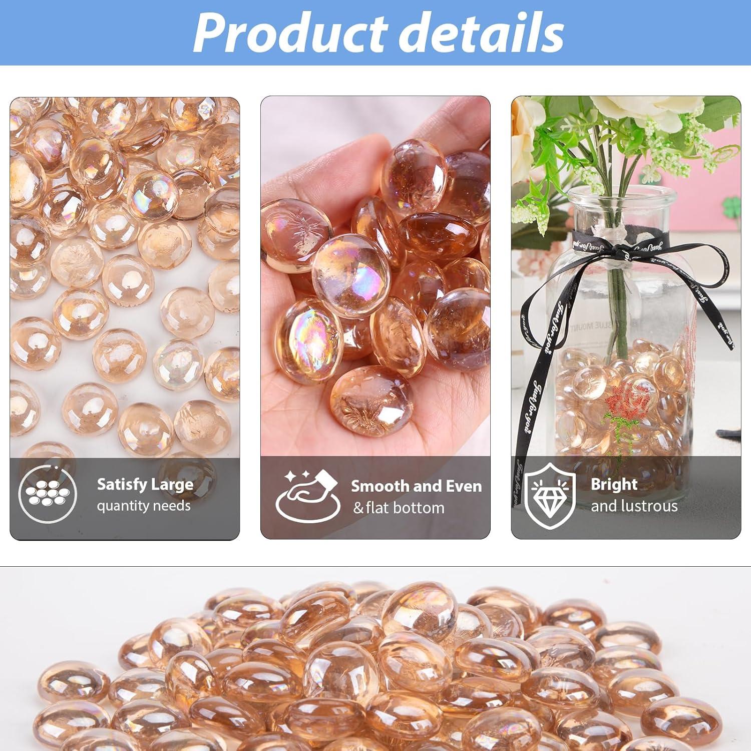 Canicas de Vidrio Planas FUTUREPLUSX 2.25kg Coral Rosado