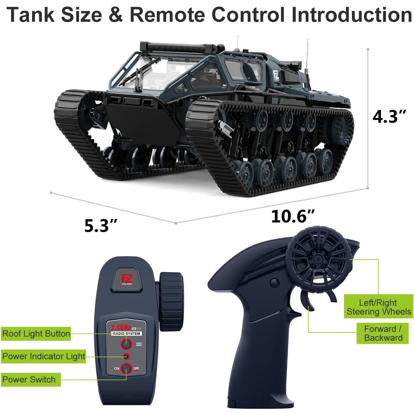 Tanque RC Proporcional 4x4 GUANGDONG C8812 Todo Terreno